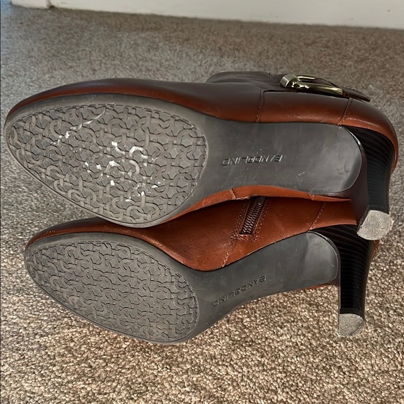 Bandolino Brown Ankle Boots with Gold Buckle - Picture 4 of 6